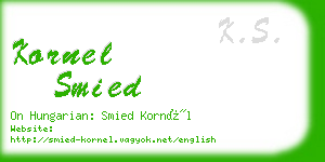 kornel smied business card